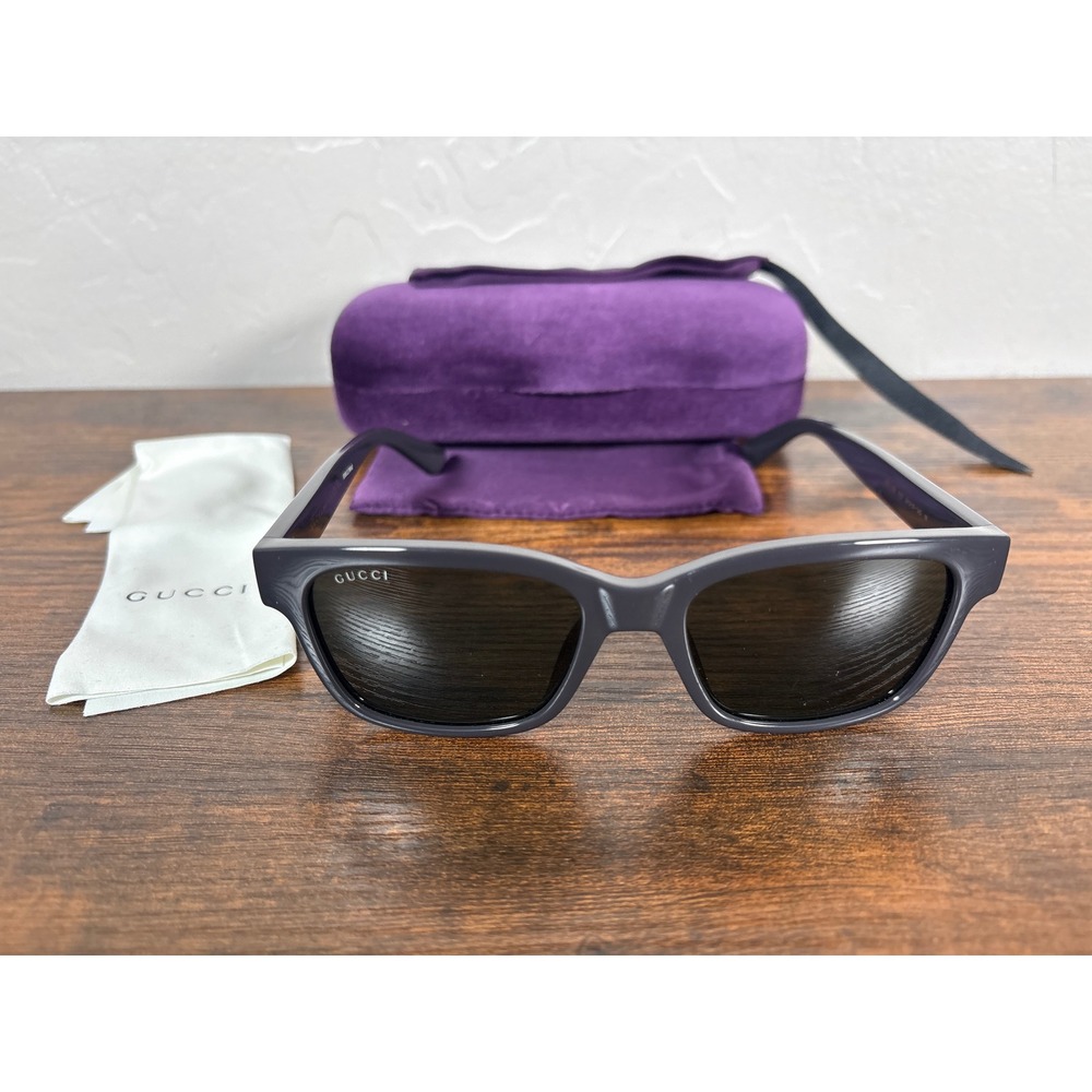 Gucci‎ GG1716S Dark Grey Square Sunglasses Made in Italy 003 54-18-145